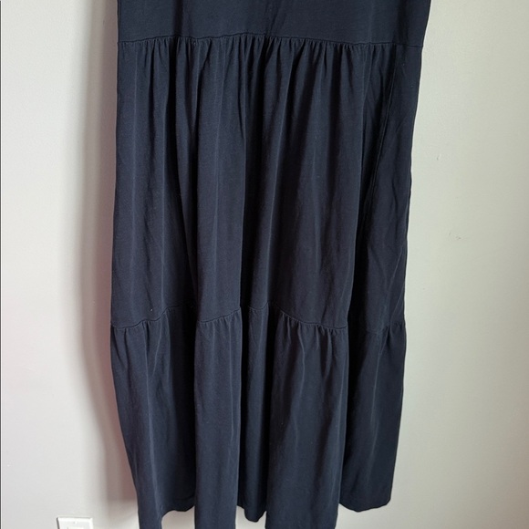 ME+EM Open Collar Tiered Maxi Dress in Navy 12 - Picture 8 of 13